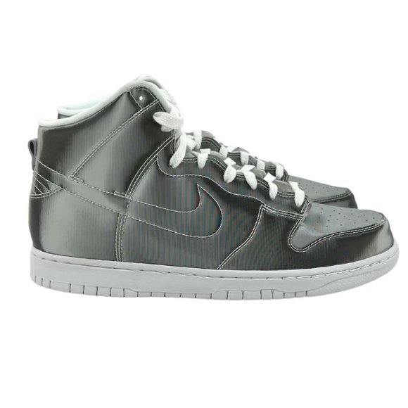 Nike | Men's Dunk HI/C Basketball Shoes | Grey & White | Size 10 - Picture 3 of 6